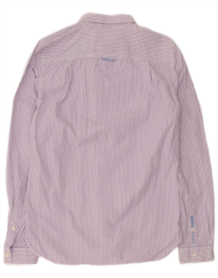 Camicia da uomo Superdry in cotone gessato viola medio