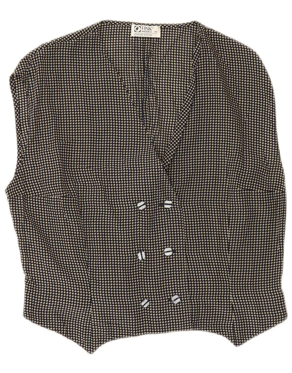 Damski krótki top z podwójnymi piersiami Fink Modell UK 18 XL, czarny, cętkowany octan