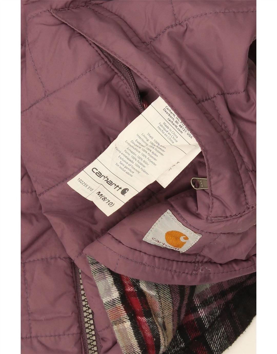 Gilet imbottito da donna CARHARTT US 8/10 nylon viola medio