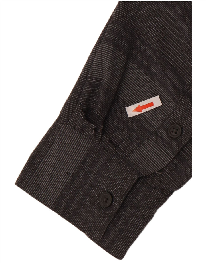 Camicia da uomo Columbia in nylon a righe grandi grigie