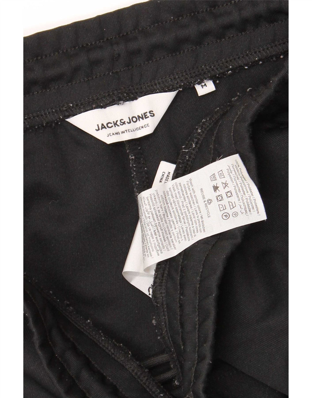 Pantaloni scurți sport obișnuiți pentru bărbați Jack & Jones, poliester mediu negru
