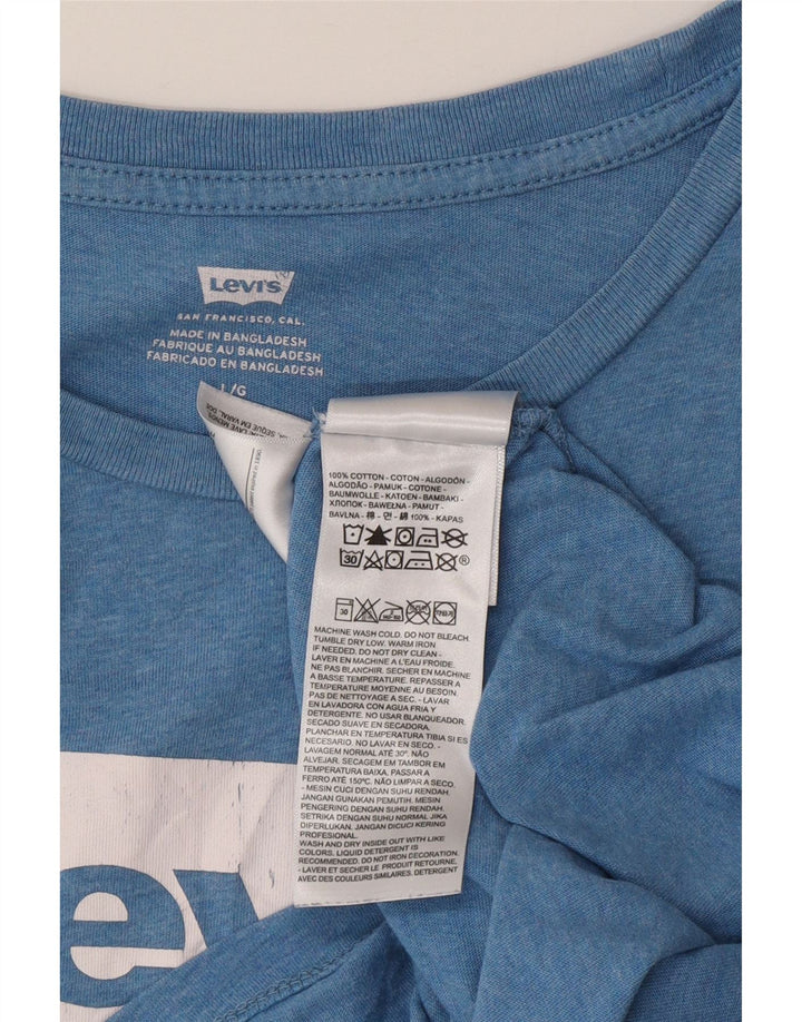 Levi's Mens Graphic T-Shirt Top Large Blue Cotton