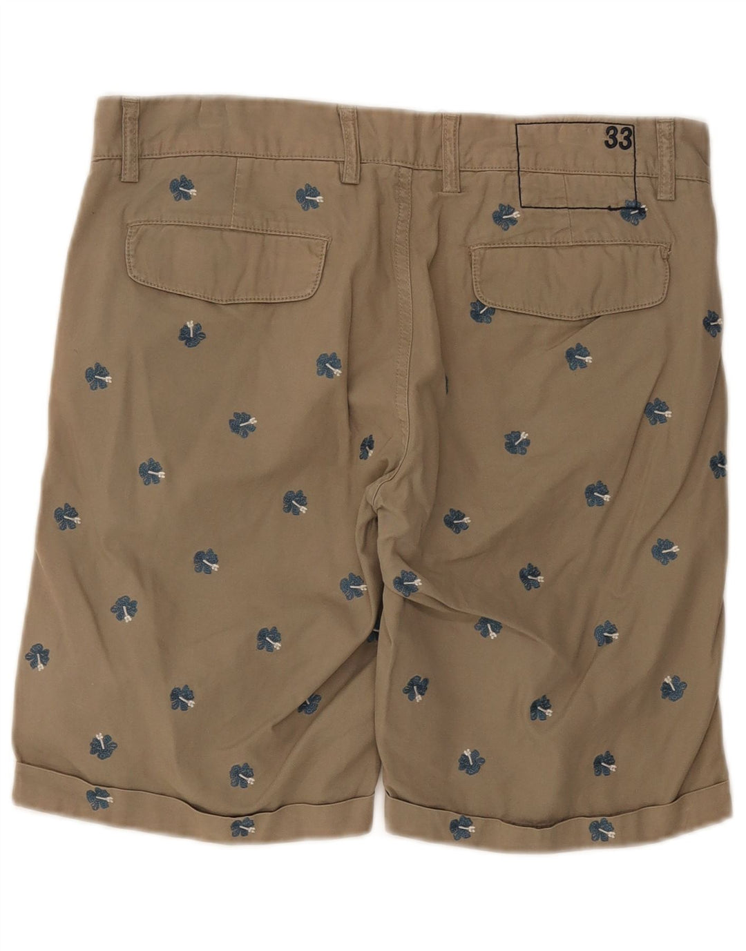 Sun68 Herre Regular Chino Shorts W33 Medium Beige Floral Bomuld