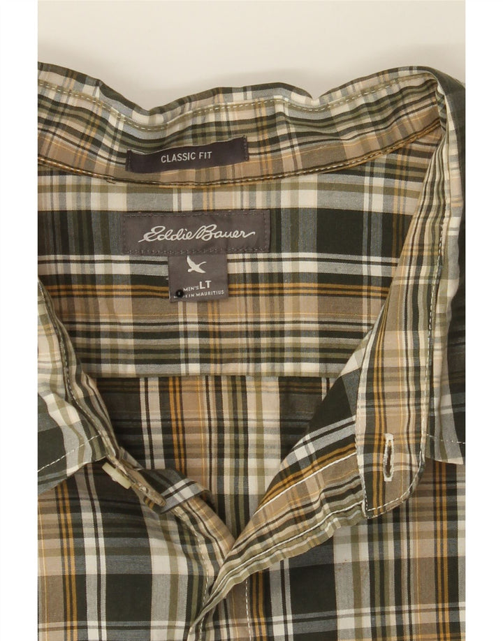EDDIE BAUER Mens Classic Fit Shirt Large Green Check Cotton Classic Vintage Eddie Bauer and Second-Hand Eddie Bauer from Messina Hembry 