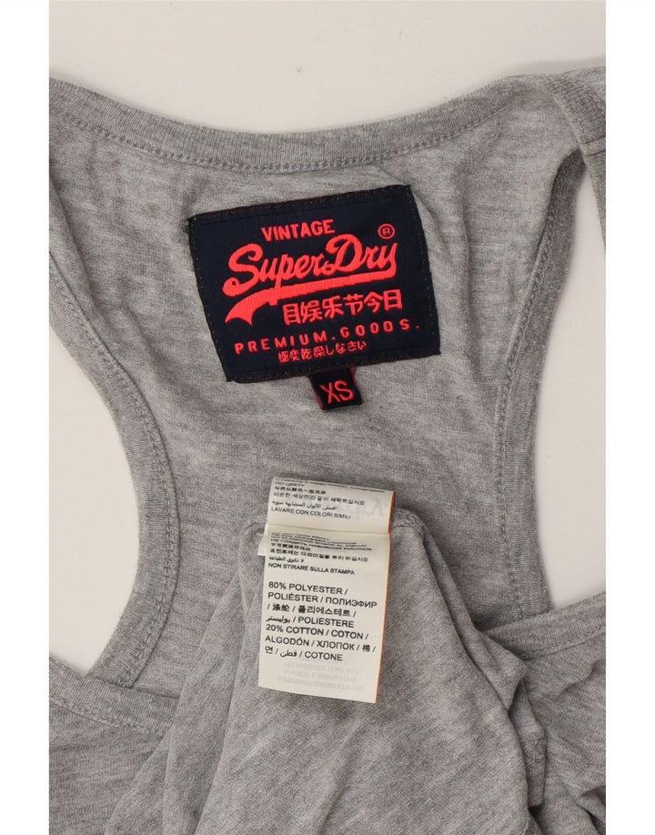 Canotta grafica da uomo Superdry XS in poliestere grigio