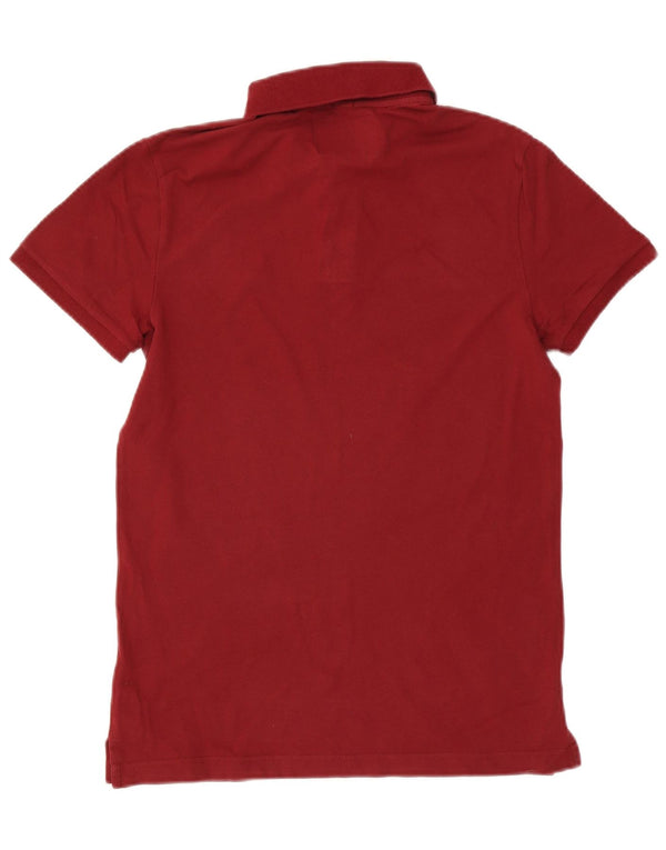 Hollister Mens Polo Shirt Small Maroon