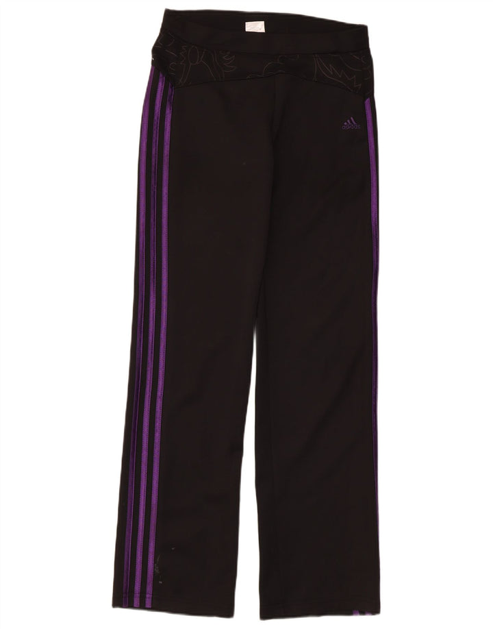 Adidas Womens Graphic Leggings UK 14 Large Black Polyester