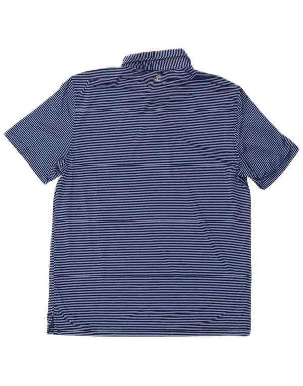 Polo Izod Hombre Poliéster Rayas Azul Medio