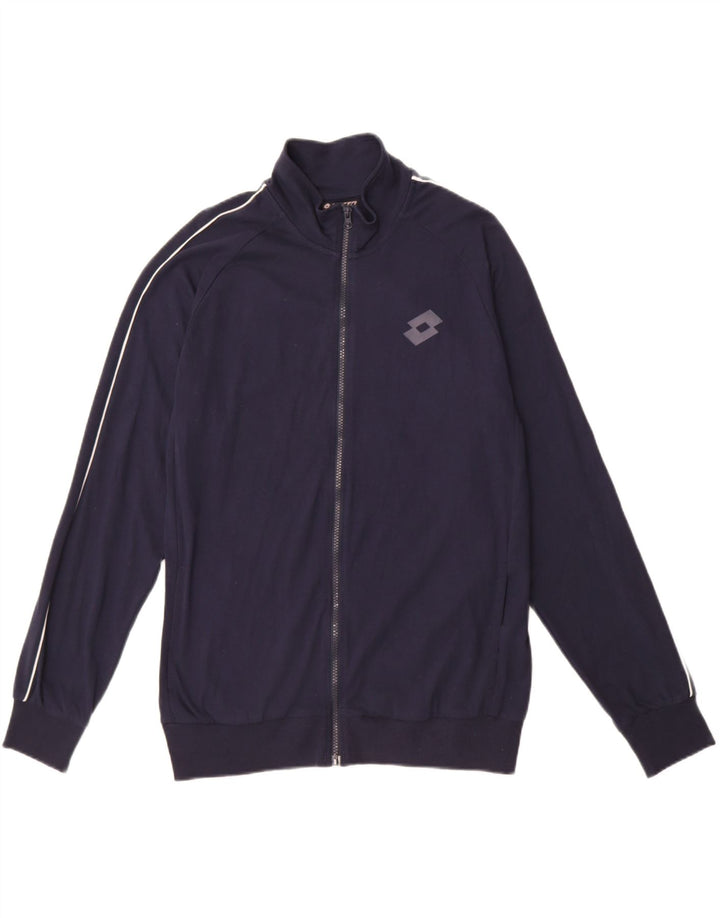 LOTTO Mens Tracksuit Top Jacket Medium Navy Blue