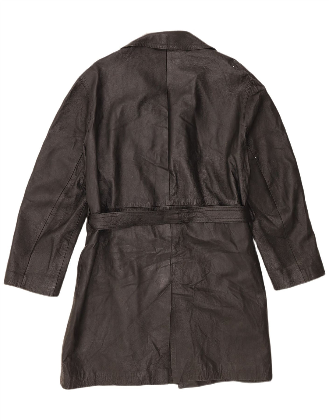Vintage læderfrakke til kvinder UK 14 Large Black