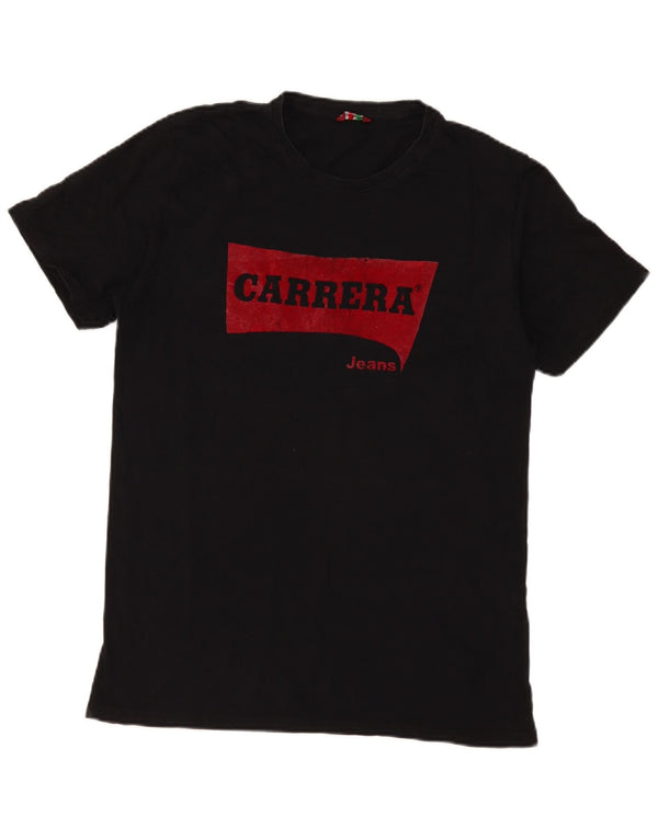 Carrera - Camiseta gráfica para hombre, talla grande, color negro