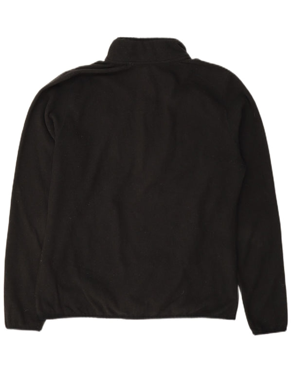 The North Face Womens Zip Neck Fleece Jumper UK 16 Large Black Polyester