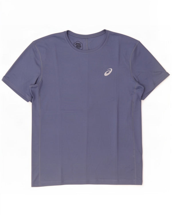 Maglietta da uomo Asics Top Large in poliestere blu navy