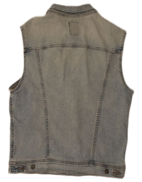Rifle Mens Denim Gilet UK 38 Algodão Azul Médio
