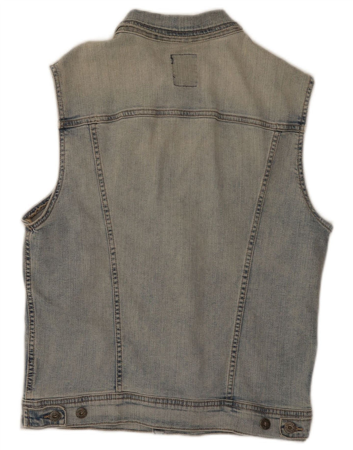 Rifle Mens Denim Gilet UK 38 Medium Blue Cotton
