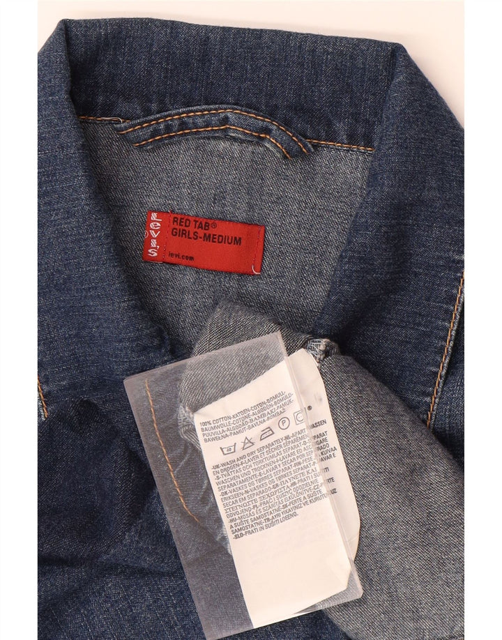LEVI'S Girls 3/4 Sleeve Pullover Denim Dress 11-12 Years Medium Blue