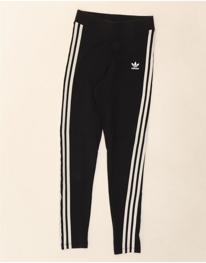 ADIDAS Womens Leggings UK 8 Small  Black Cotton Vintage Adidas and Second-Hand Adidas from Messina Hembry 