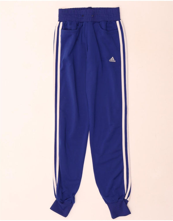 Pantaloni da tuta da donna Adidas Joggers UK 8 Small Poliestere blu navy