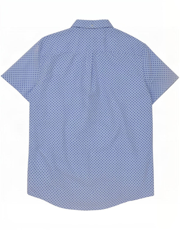 Tommy Hilfiger Camisa de manga corta para hombre 2XL Algodón con lunares azules