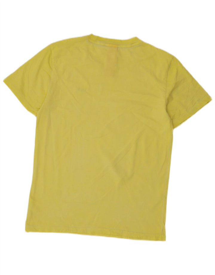 Sun68 Mens T-Shirt Top Medium Yellow Cotton