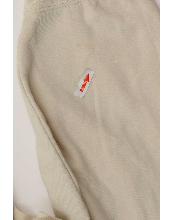 Nike Womens Crop Oversized Sweatshirt Jumper UK 14 Medium Off White Cotton