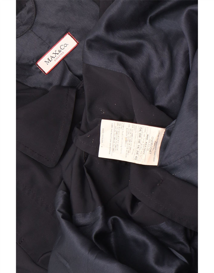 Max & Co. Trench Coat til kvinder UK 8 Lille marineblå polyamid