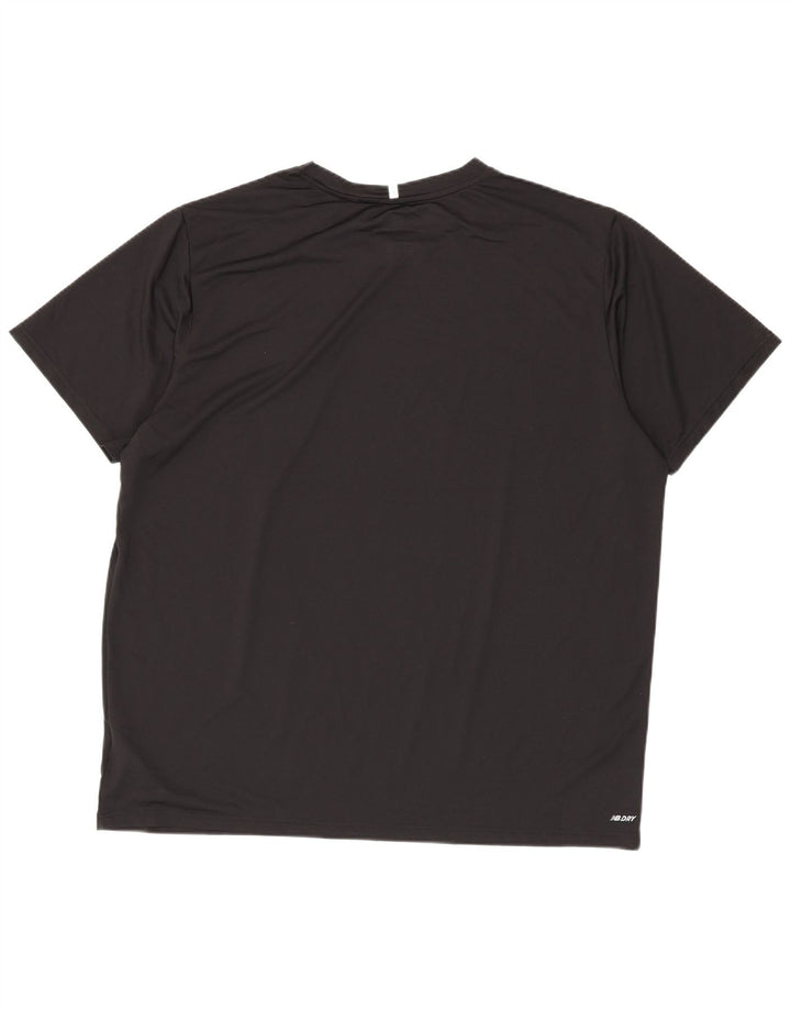 New Balance T-Shirt Homme Haut 2XL Noir Polyester