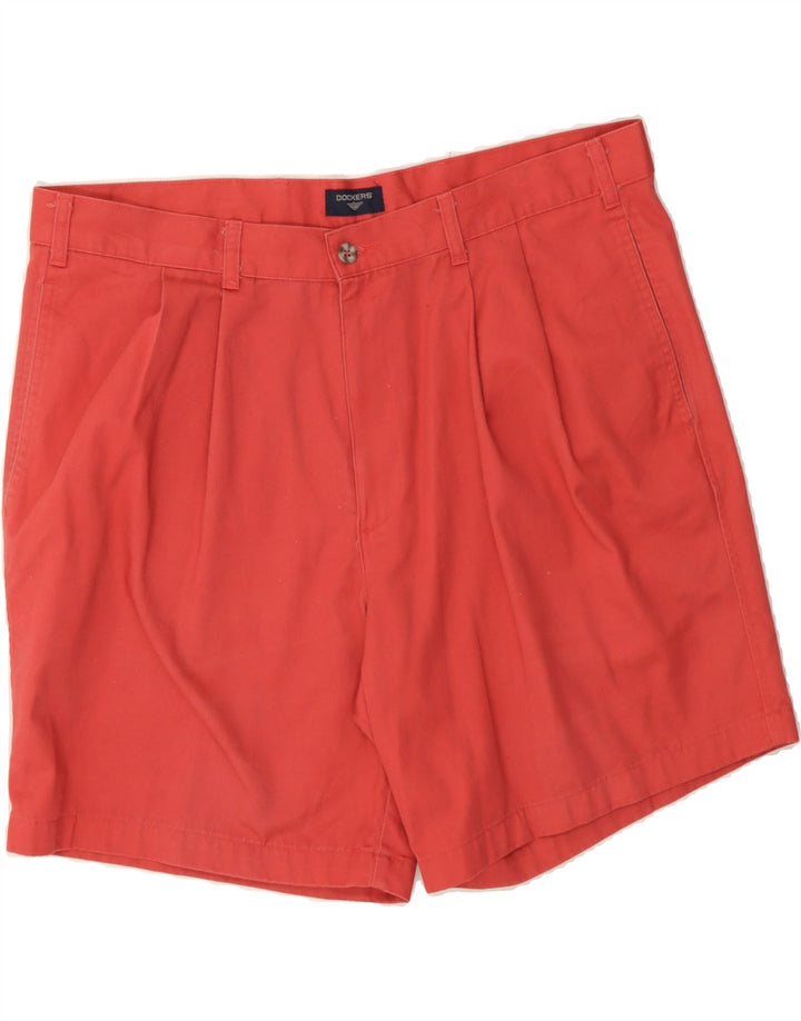 DOCKERS Mens Stain Defender Pegged Chino Shorts W38 XL Red Vintage Dockers and Second-Hand Dockers from Messina Hembry 