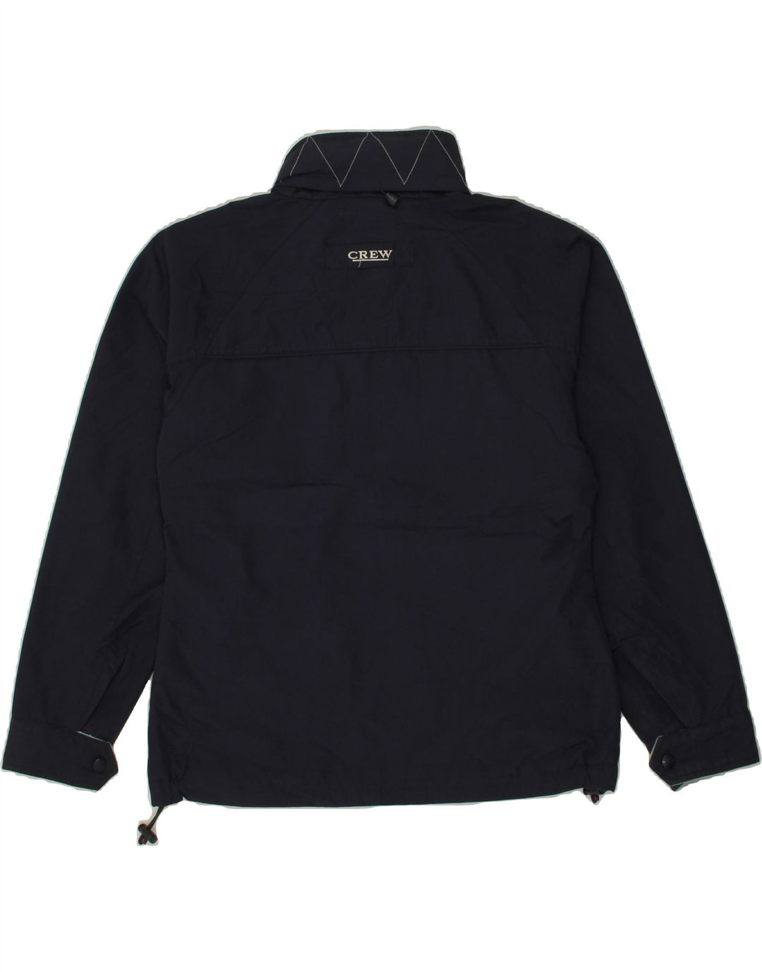 CREW CLOTHING Womens Windbreaker Jacket UK 12 Medium  Navy Blue Nylon Vintage Crew Clothing and Second-Hand Crew Clothing from Messina Hembry 