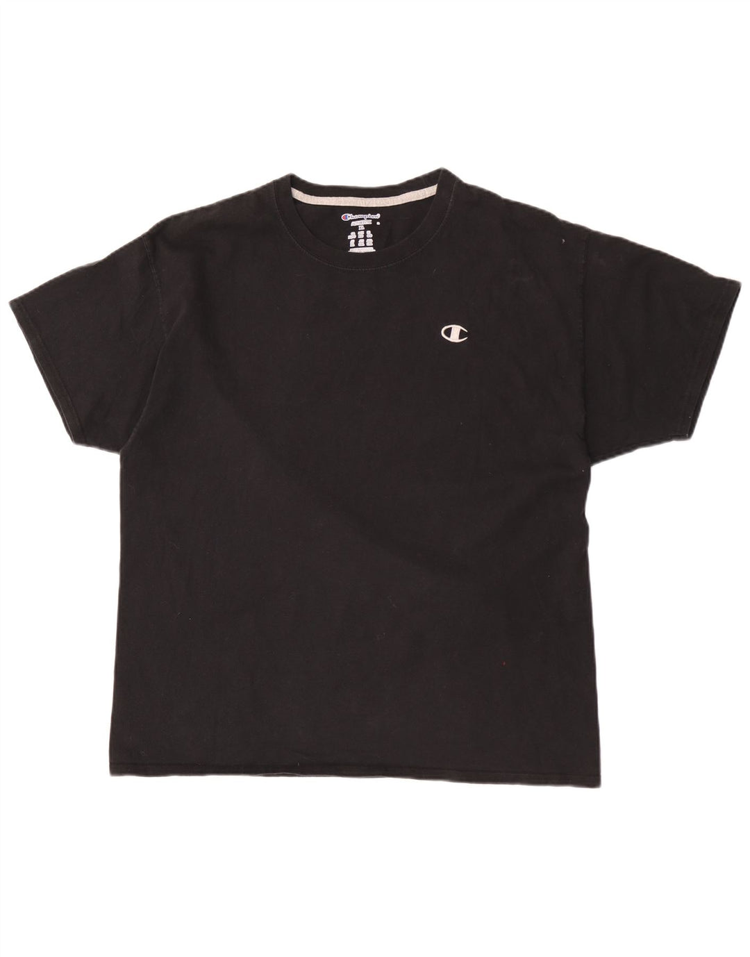 Champion Mens T-Shirt Top XL Black Cotton