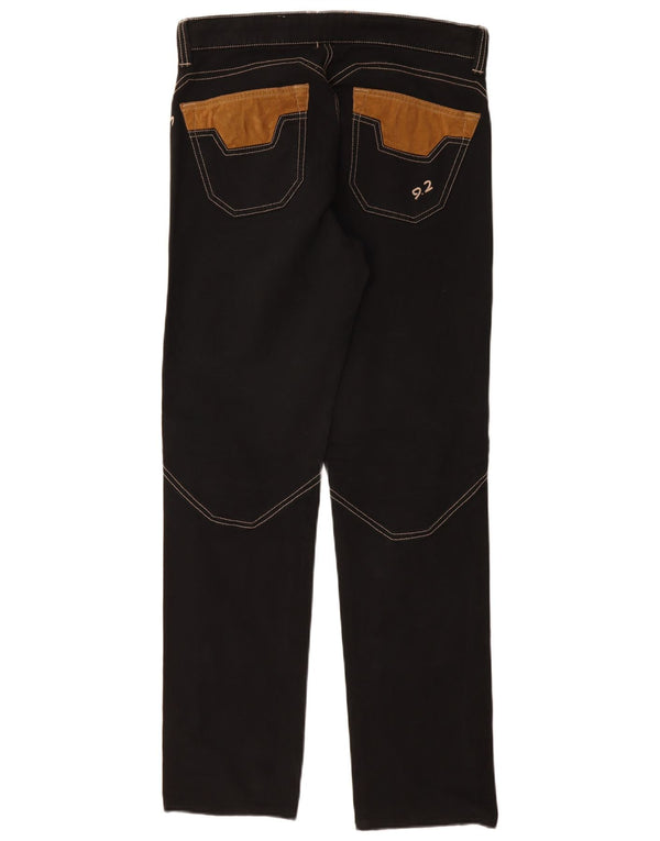 9.2 von Carlo Chionna Damen-Freizeithose W33 L32 Schwarzer Farbblock