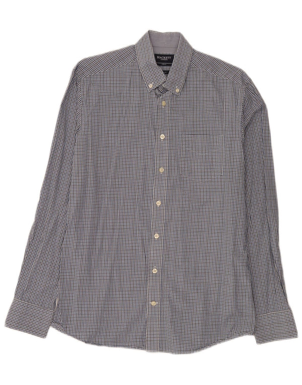 Hackett Herre Slim Fit skjorte Medium Blue Gingham Cotton