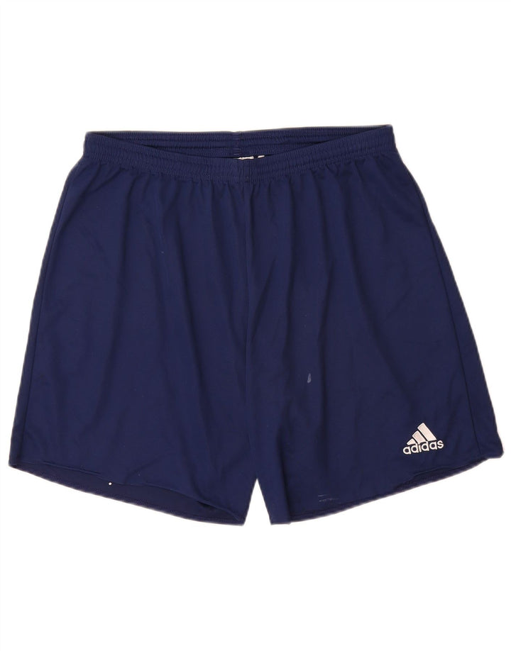 ADIDAS Mens Climalite Sport Shorts Large Navy Blue Polyester