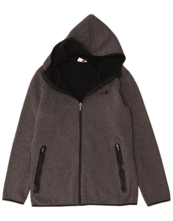 Ellesse Mens Zip Hoodie Sweater Small Grey Polyester