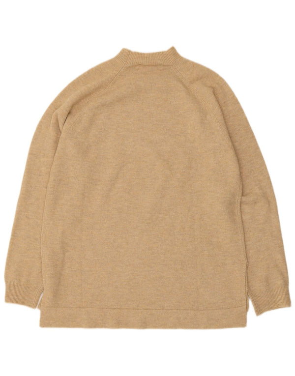 Indi & Cold Womens Oversized Turtle Neck Jumper Sweater UK 10 Small Beige