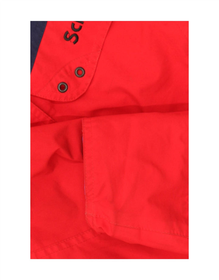 SCHOFFEL Impermeabile oversize da donna UK 10 Small Rosso Colourblock Poliestere