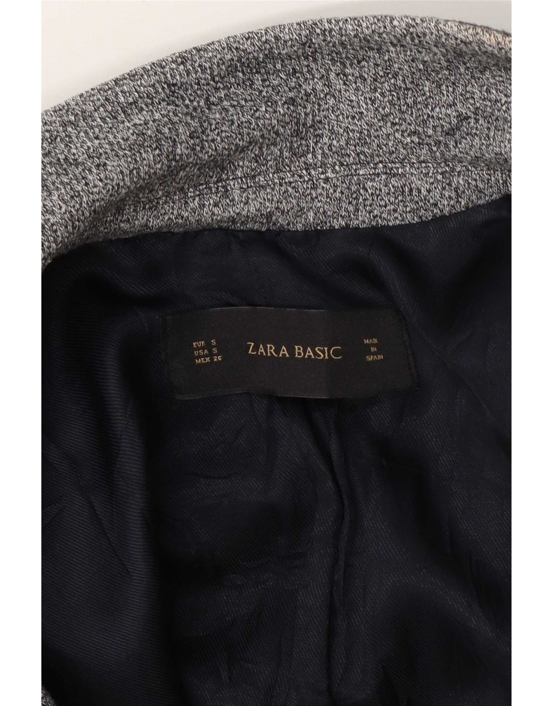 Zara Dame 1 Knap Blazer Jacket UK 10 Small Grå Flecked