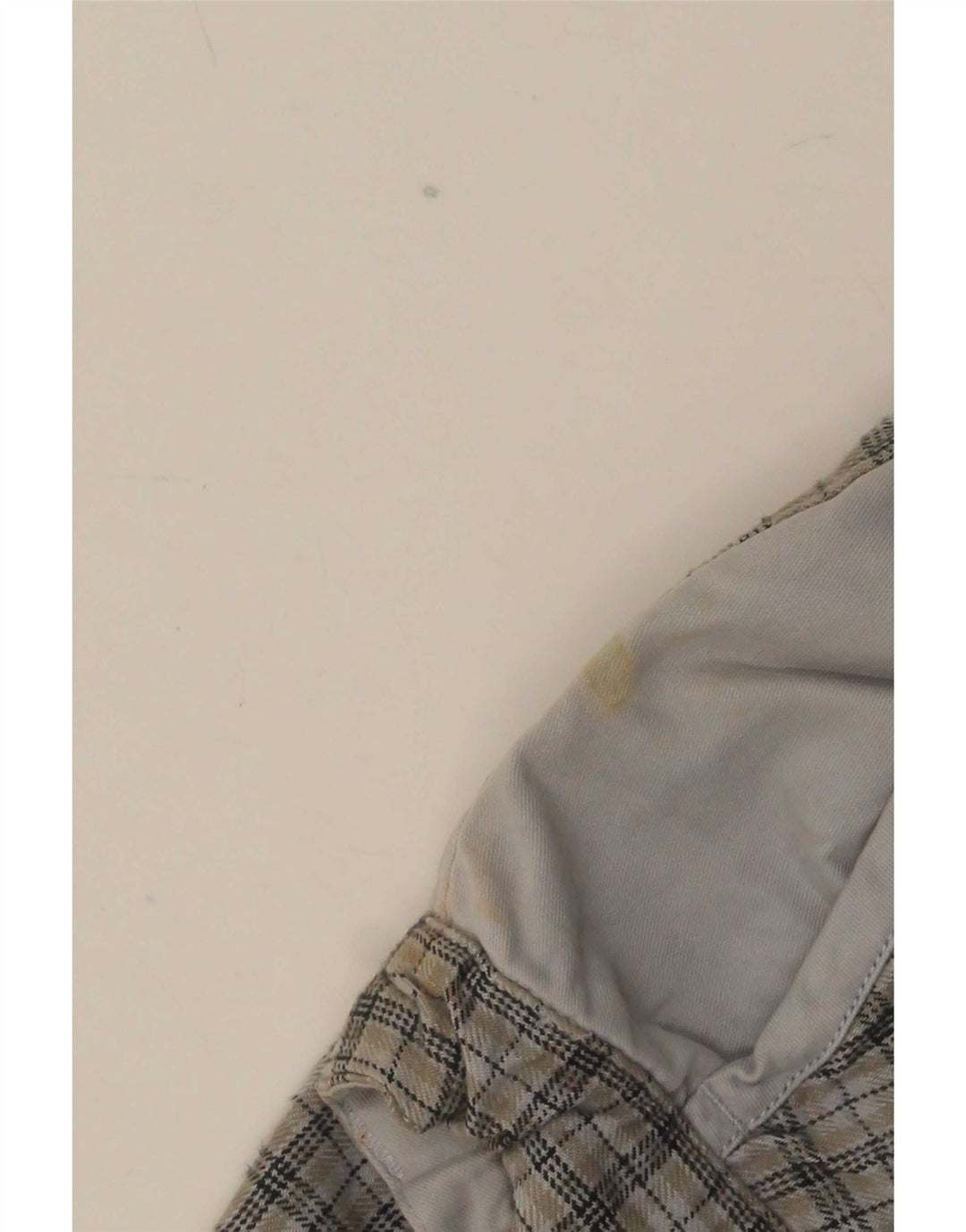 Think Pink Mens Straight Chino Trousers Large W36 L32 Grey Check