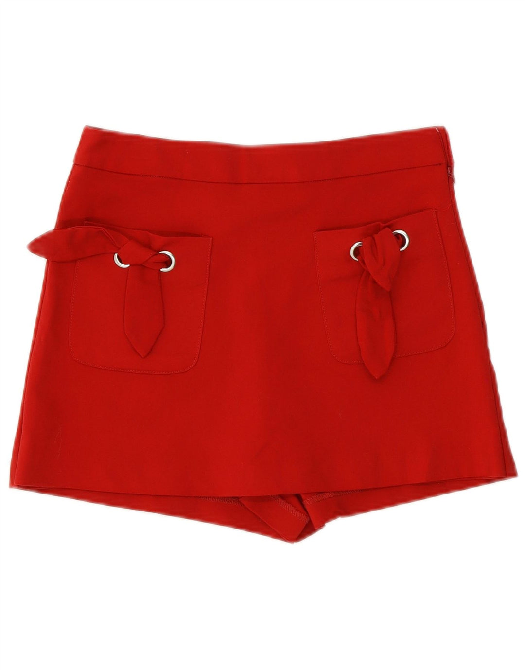 Zara Dame Skort UK 8 Lille Rød Bomuld