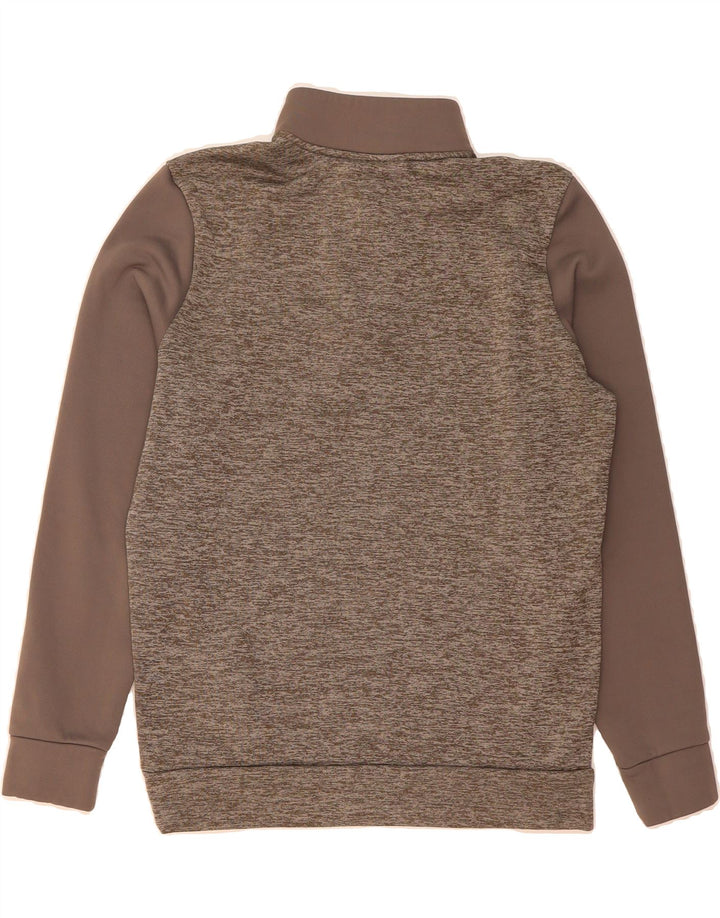 UNDER ARMOUR Mens Zip Neck Sweatshirt Jumper Small Grey Polyester Vintage Under Armour and Second-Hand Under Armour from Messina Hembry 