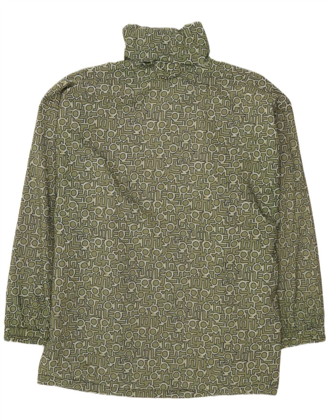 PROLINE Mens Anorak Jacket UK 44 2XL Green Geometric