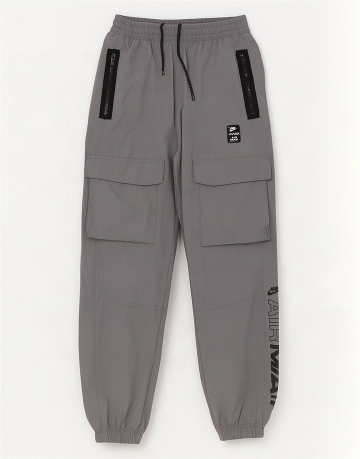 Nike Mens Cargo Graphic Tracksuit Trousers Joggers Small Grey Colourblock