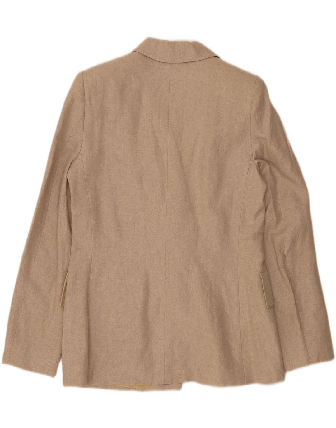 Gai Mattiolo Womens 1 Button Blazer Jacket UK 16 Large Beige Linen