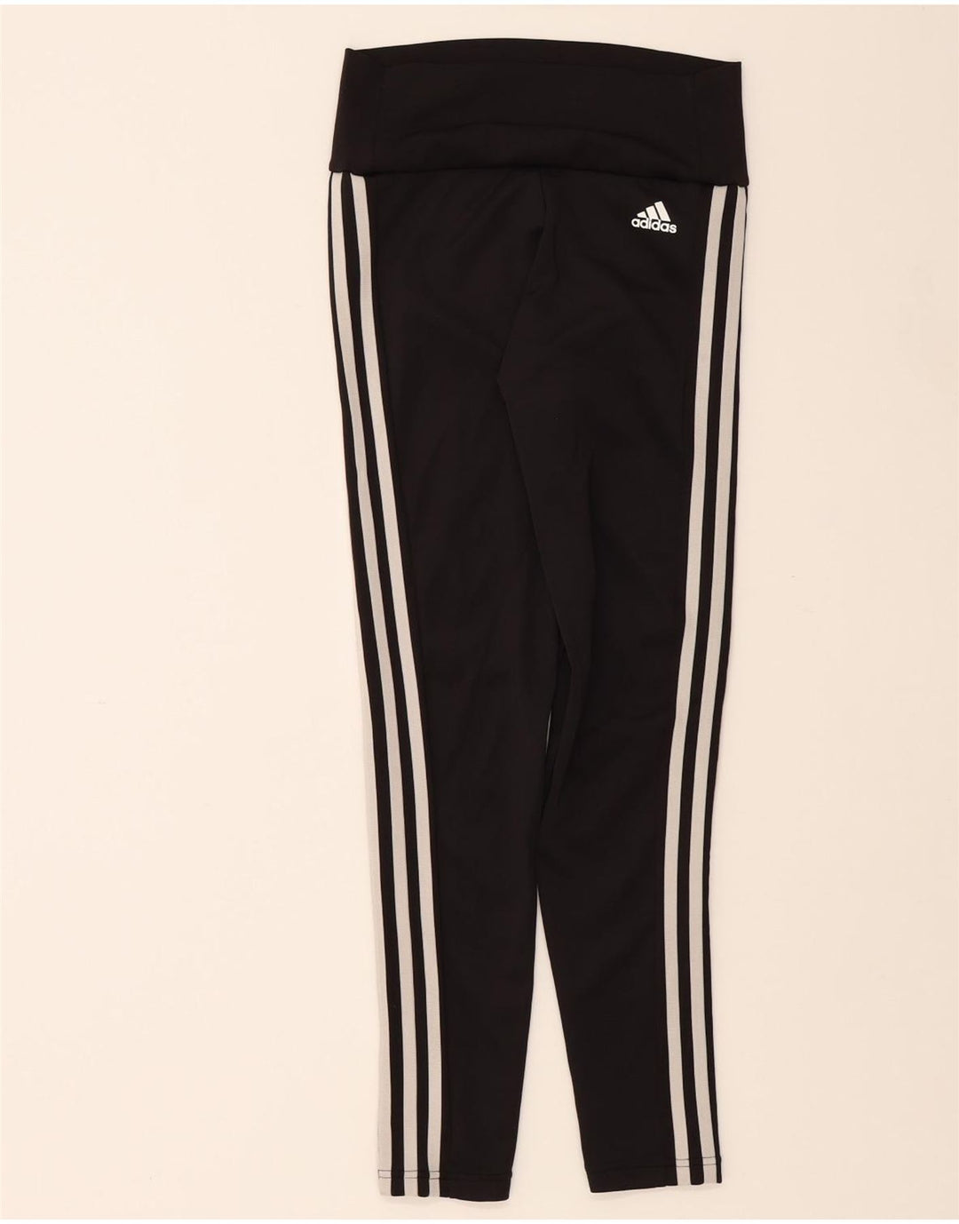 ADIDAS Womens Aeroready Leggings UK 8/10 Small  Black Polyester Vintage Adidas and Second-Hand Adidas from Messina Hembry 