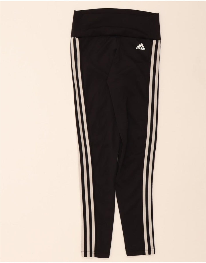 ADIDAS Womens Aeroready Leggings UK 8/10 Small  Black Polyester Vintage Adidas and Second-Hand Adidas from Messina Hembry 
