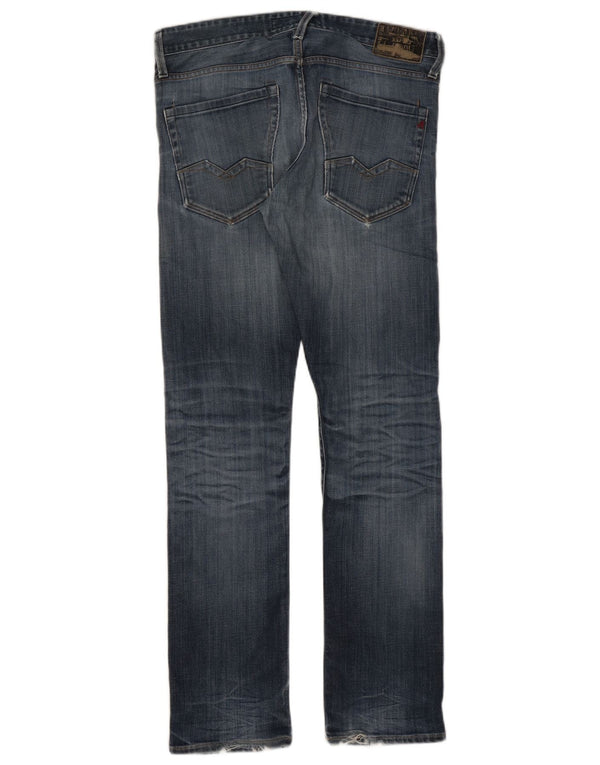 Replay Jeans Slim Masculino W32 L32 Azul Algodão