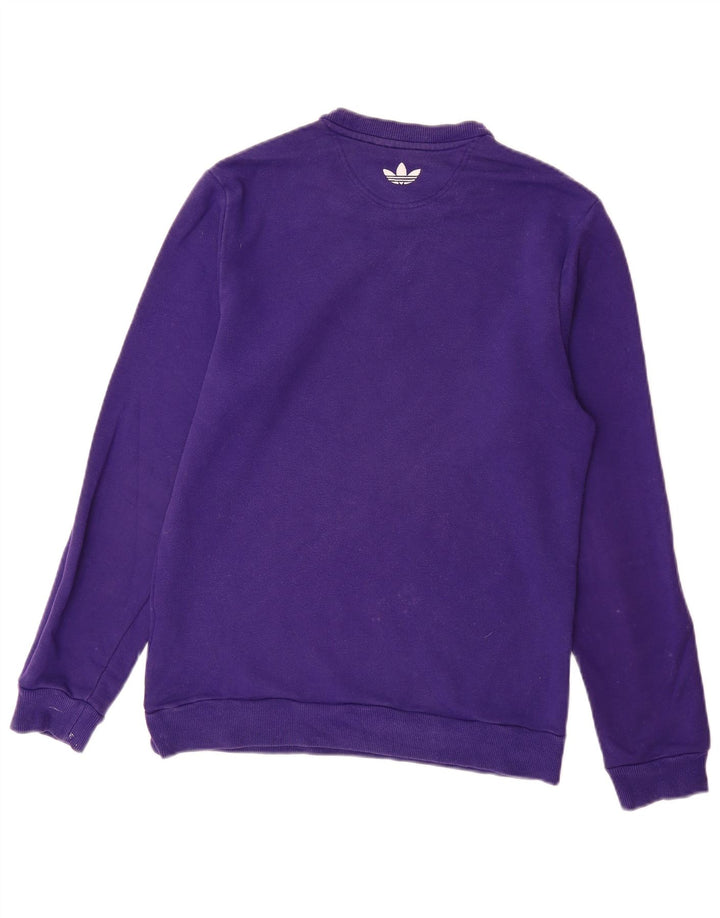 ADIDAS Mens Graphic Sweatshirt Jumper Small Purple