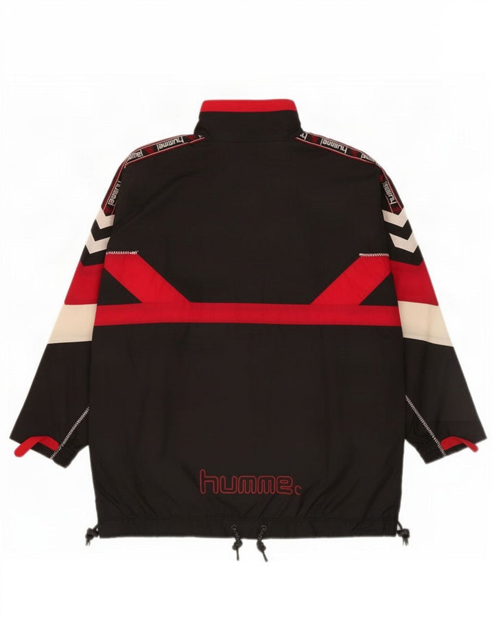 Hummel Mens Pulôver Treino Top Jaqueta Médio Preto Colorblock Esportes