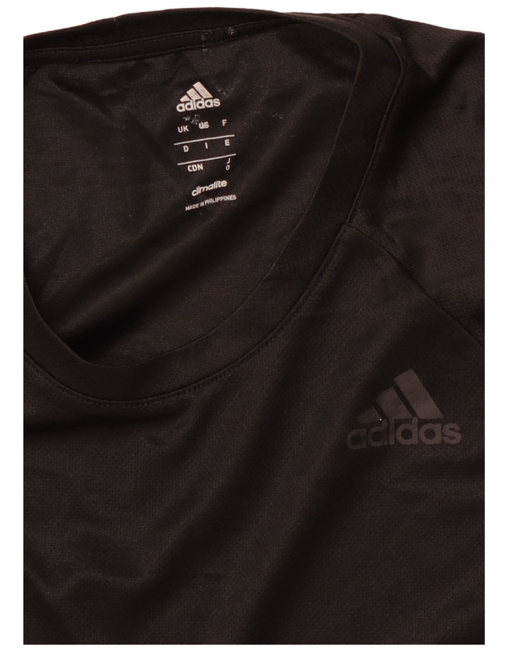 ADIDAS Mens Climalite T-Shirt Top Medium Black Polyester Sports