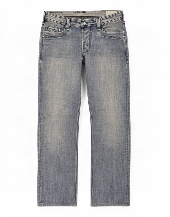 Diesel Mens Timmen Straight Jeans W31 L30 Blue Cotton